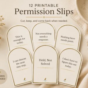 Printed Permission Slips cards fanned out
