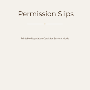 Permission Slips 32 card printable digital set cover