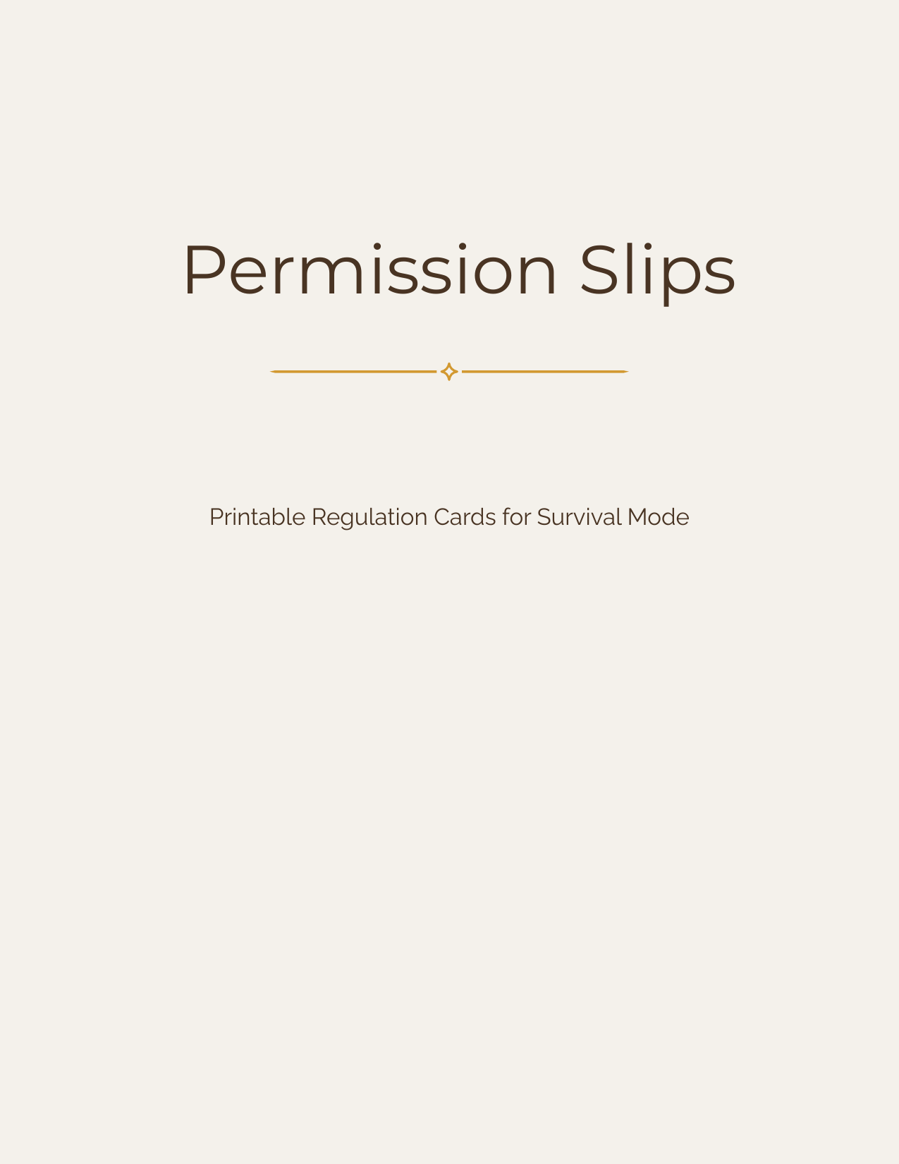 Permission Slips 32 card printable digital set cover